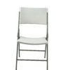 Rental Elite Light Blow Mold Resin / Steel Folding Chair Granite Seat / Back with Grey Frame - Image 2