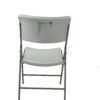 Rental Elite Light Blow Mold Resin / Steel Folding Chair Granite Seat / Back with Grey Frame - Image 3