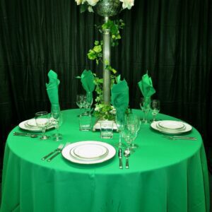 90" Round Table Linen - Kelly Green